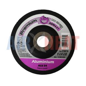 D547A - Resin Bonded Abrasives Depressed Center Grinding Wheels Premium ALU 24 aluminium 5" x 1/4" x 7/8"