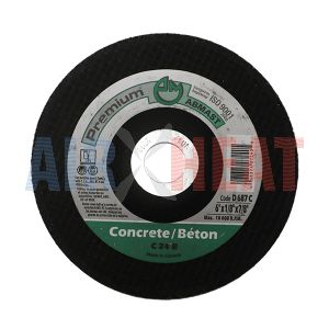 D687C - Resin Bonded Abrasives Depressed Center Cut-Off Wheels Premium C 24 R concrete 6" x 1/8" x 7/8"