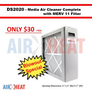 Softaire RF-100 Media Air Cleaner, MERV 11 - Filter Dust Stopper 20" x 20" - Reversomatic