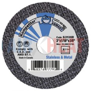 S313KR - Grinding Wheel 3" x 1/16" x 3/8"
