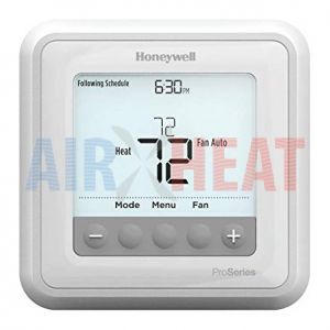 Honeywell TH6210U2001 T6 Pro Programmable Thermostat, 2H/1C Heat Pump, 1H/1C Conventional